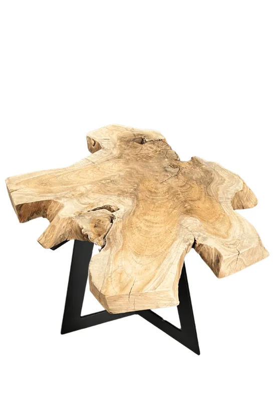 Wortelteak houten schijven