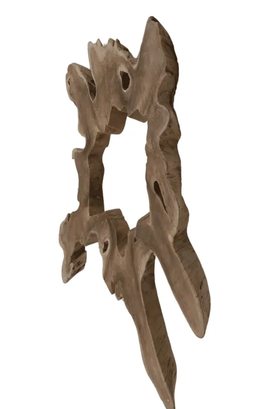 Wortel teak schijf met gat
