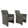2 x Eetkamerstoel Morris zwart/wit