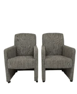 2 x Eetkamerstoel Morris zwart/wit