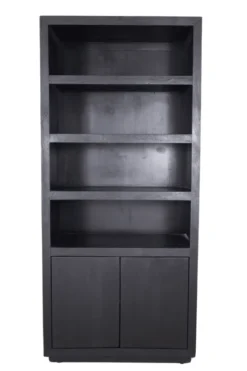 Zwarte boekenkast 90x45x200 cm