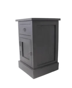 2 Zwarte houten nachtkastje