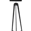 Zwarte Houten Vloerlamp – Minimalistisch & Strak