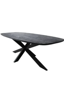 Zwarte Mango Deens Ovale Eettafel