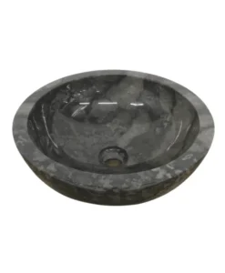 Zwart marmer wasbak rond