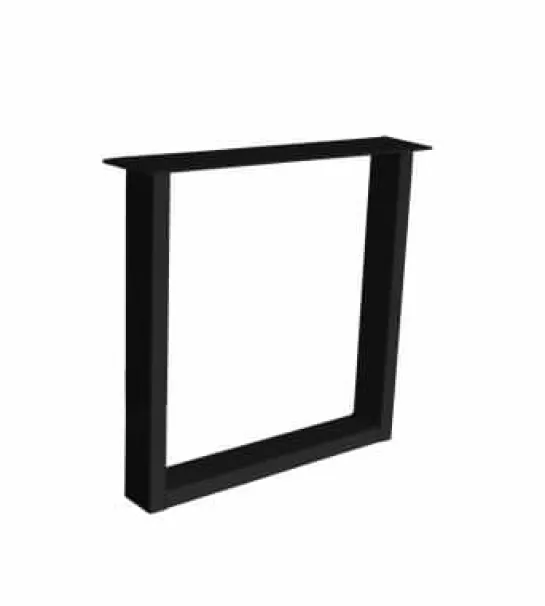 Zwart metalen U poot 4 cm