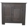 Zwart oud landelijk houten kastje 80x43x70 cm