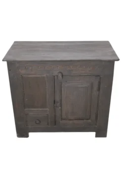 Zwart oud landelijk houten kastje 80x43x70 cm