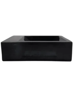 zwart rechthoekkig wasbakje voor het toilet 36×25 cm