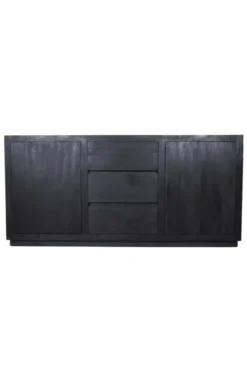 Zwart Strak Dressoir – 180 cm breed