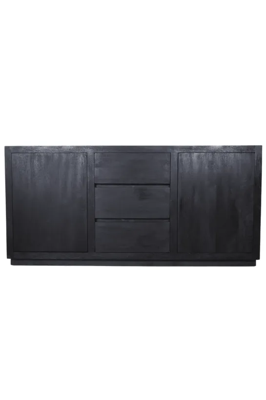 Zwart Strak Dressoir – 180 cm breed