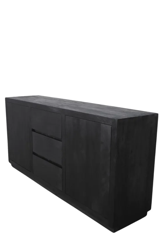Zwart Strak Dressoir – 180 cm breed