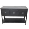 Zwart Teak Houten Badkamermeubel / Dressoir
