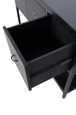 Zwart Teak Houten Badkamermeubel / Dressoir